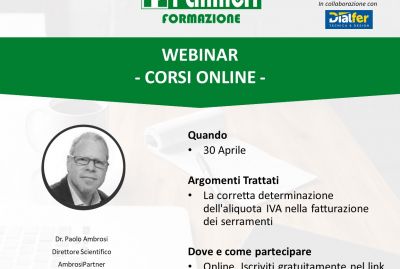 Webinar - La corretta determinazione dell'aliquota IVA nella fatturazione dei serramenti - Dr. Paolo Ambrosi - Dir.scientifico AMBROSIpartner